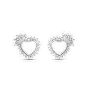 Queen of Hearts 925 Silver Stud Earrings